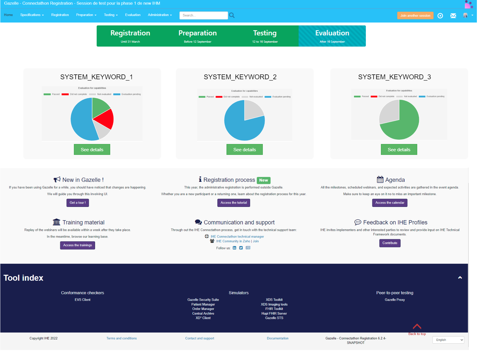 evaluation statistics during evaluation (SUT operator)